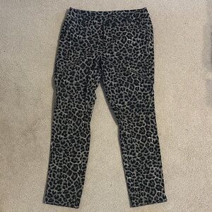 CAbi Gray Leopard Print Trousers
